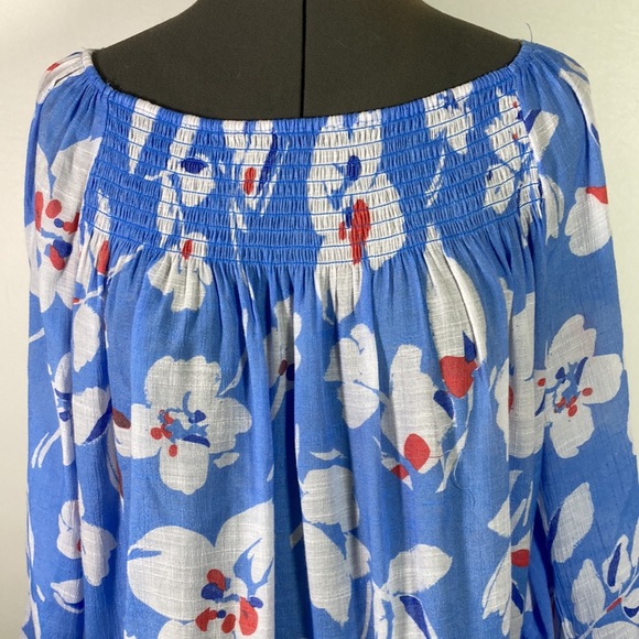 Zac & Rachel Long Flare Cuff Sleeve Elastic Neck Line Comfort Fit Top Size 1Xp - Picture 2 of 9